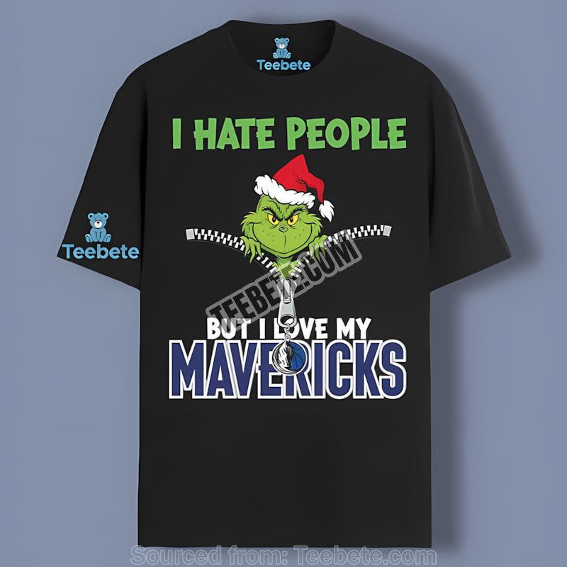 Grinch I Hate People Love My Dallas Mavericks Short Sleeve Shirt