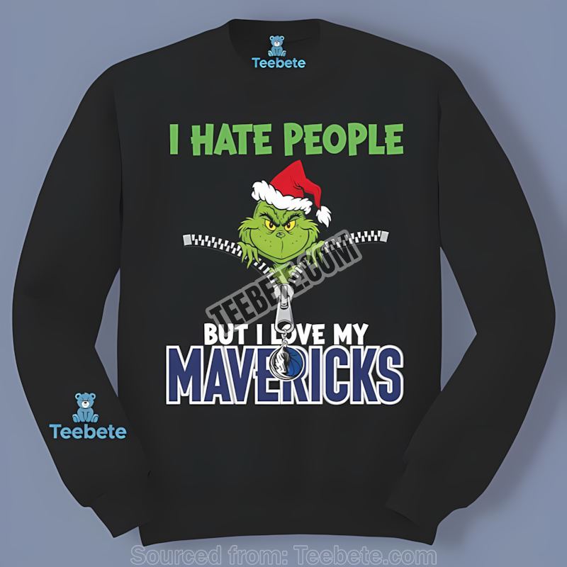Grinch I Hate People Love My Dallas Mavericks Short Sleeve Long Sleeve Grinch I Hate People Love My Dallas Mavericks Short Sleeve Long Sleeve