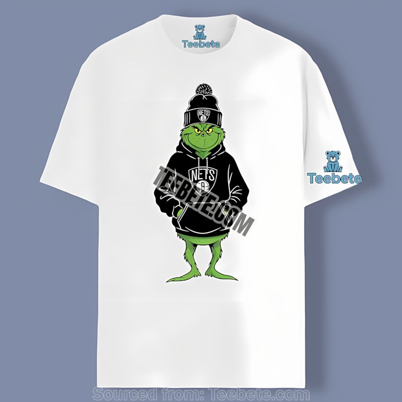 Grinch In A Brooklyn Nets Hoodie Adults Shirt