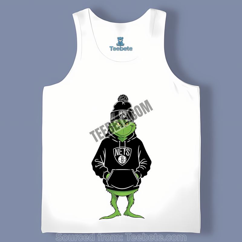 Grinch In A Brooklyn Nets Hoodie Adults Tanktop Grinch In A Brooklyn Nets Hoodie Adults Tanktop