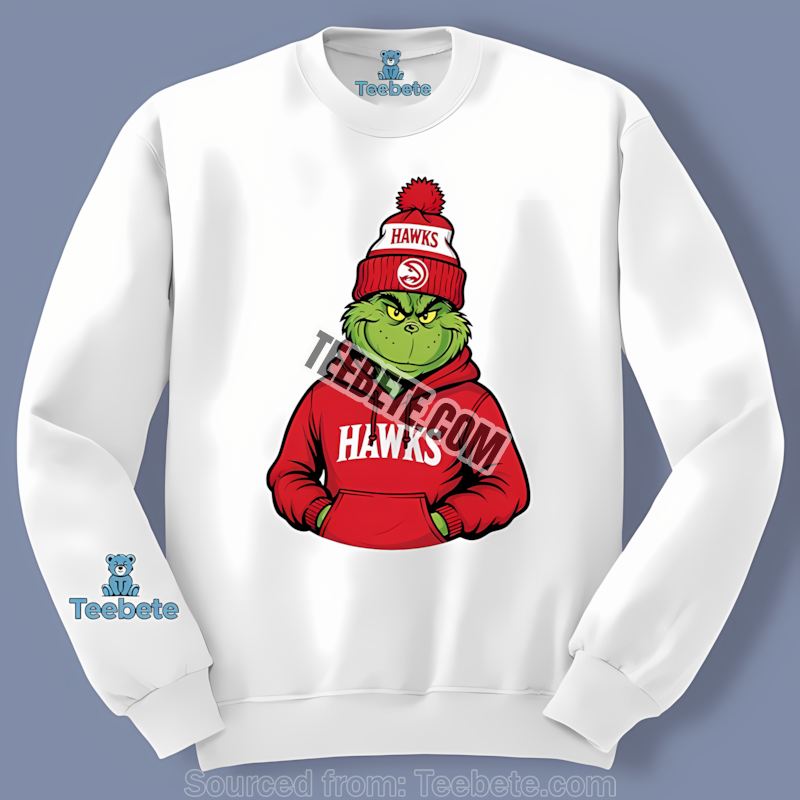 Grinch In Atlanta Hawks Hoodie Regular Long Sleeve Grinch In Atlanta Hawks Hoodie Regular Long Sleeve