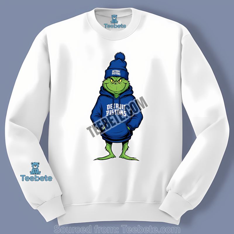 Grinch In Detroit Pistons Hoodie Vintage Long Sleeve Grinch In Detroit Pistons Hoodie Vintage Long Sleeve
