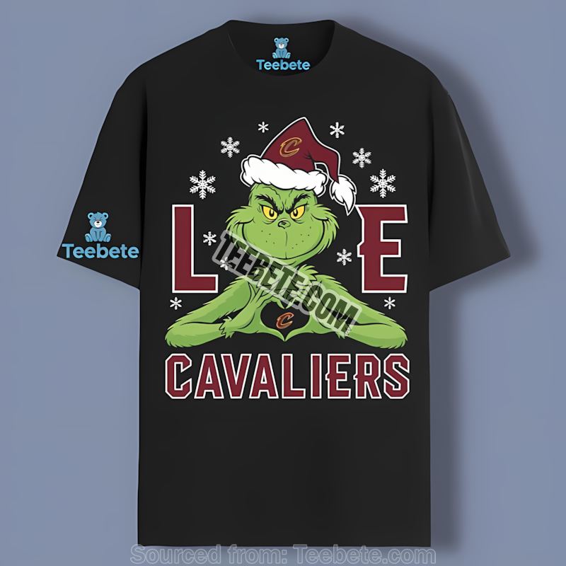 Grinch Love Cleveland Cavaliers Christmas Adults Shirt