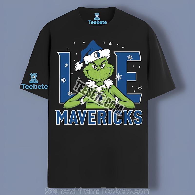 Grinch Merry Kissmyass Dallas Mavericks Funny Shirt