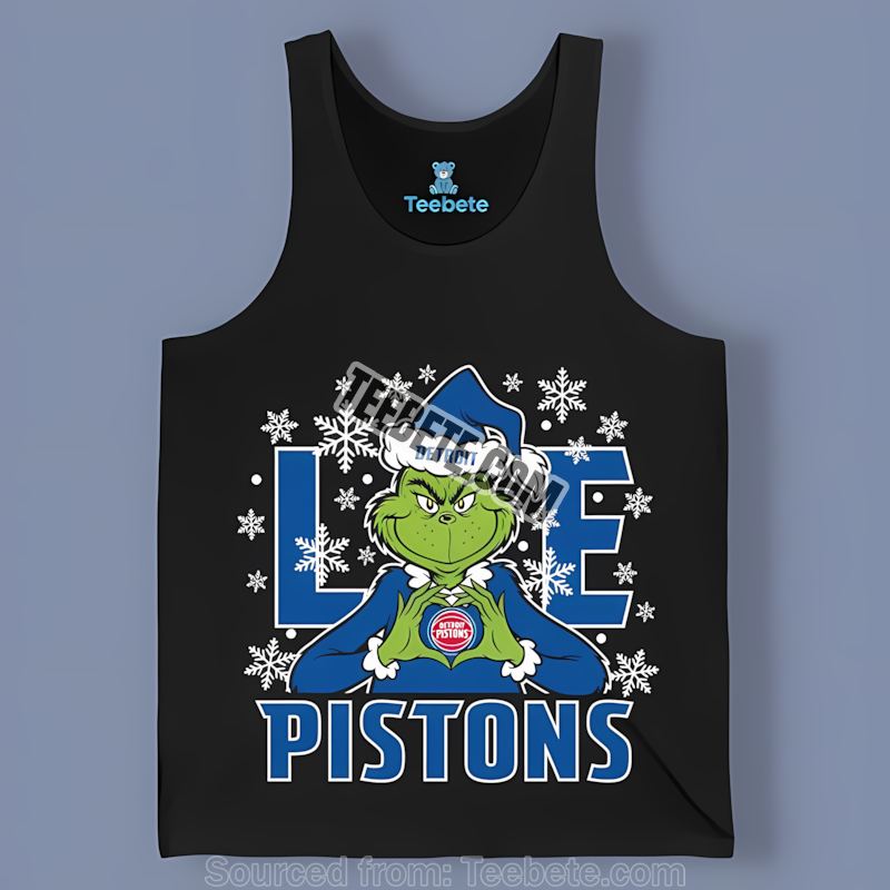 Grinch Love Detroit Pistons Christmas Regular Tanktop Grinch Love Detroit Pistons Christmas Regular Tanktop