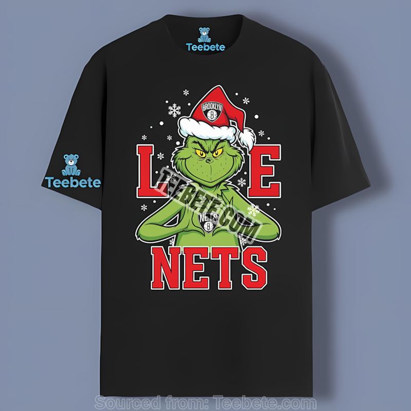 Grinch Loves Brooklyn Nets Christmas Color Shirt