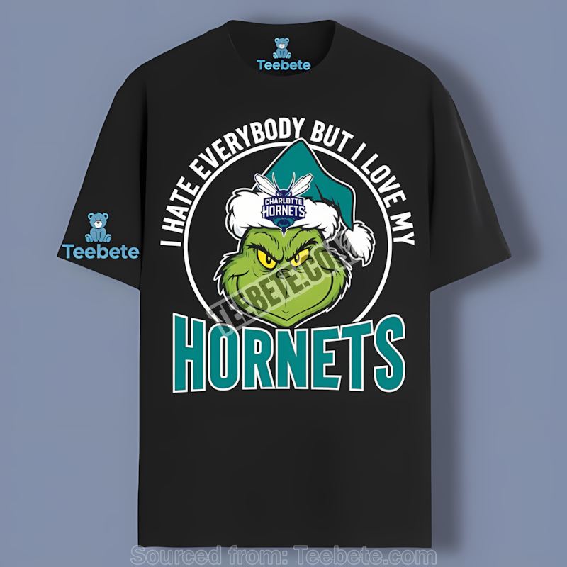 Grinch Loves Only Charlotte Hornets Not People Shirt