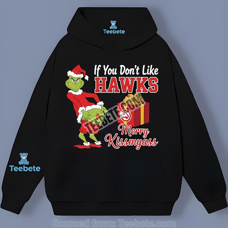 Grinch Merry Kissmyass Atlanta Hawks Adults Hoodie Grinch Merry Kissmyass Atlanta Hawks Adults Hoodie