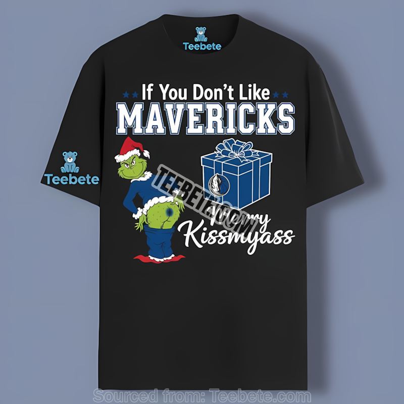 Grinch Merry Kissmyass Dallas Mavericks Funny Shirt