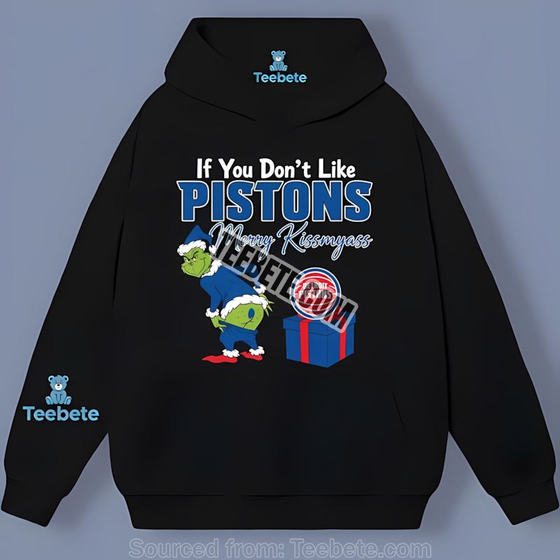 Grinch Merry Kissmyass Detroit Pistons Hoodie Printing Grinch Merry Kissmyass Detroit Pistons Hoodie Printing