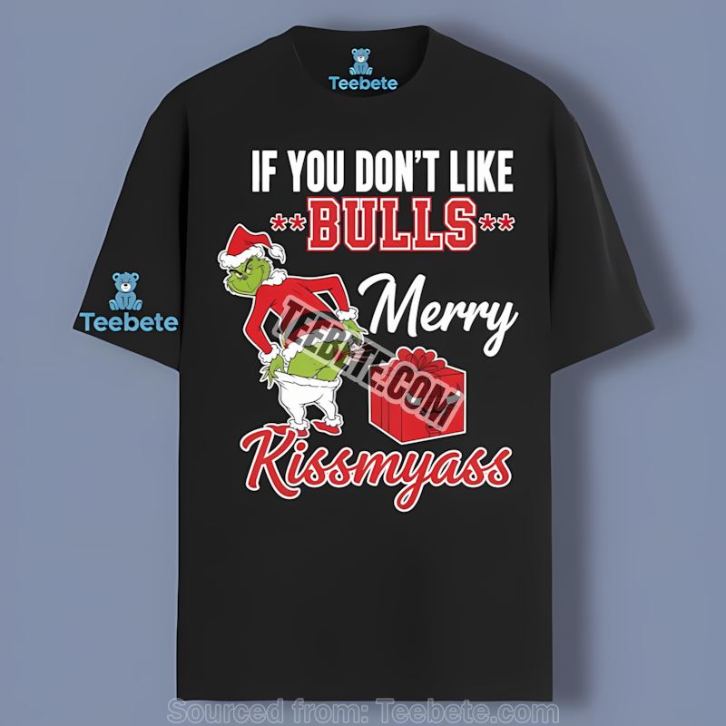 Grinch Says Kissmyass Bulls Style Retro Shirt
