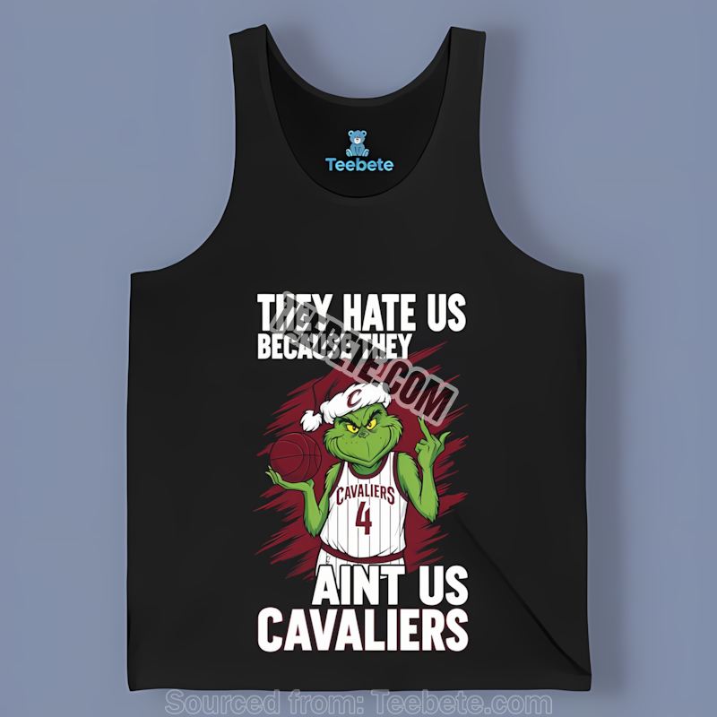 Grinch They Hate Us Cleveland Cavaliers Color Tanktop Grinch They Hate Us Cleveland Cavaliers Color Tanktop