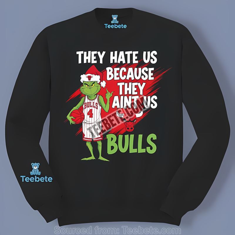 Grinch Thinks They Hate Us Bulls Fans Retro Long Sleeve Grinch Thinks They Hate Us Bulls Fans Retro Long Sleeve