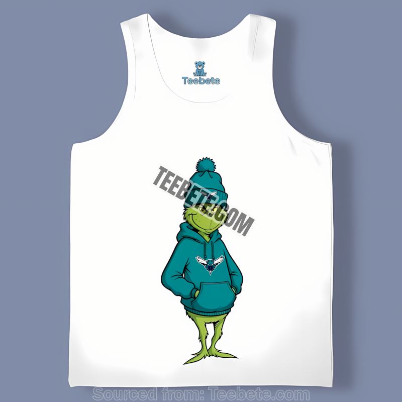 Grinch Wearing A Charlotte Hornets Hoodie Tanktop Grinch Wearing A Charlotte Hornets Hoodie Tanktop