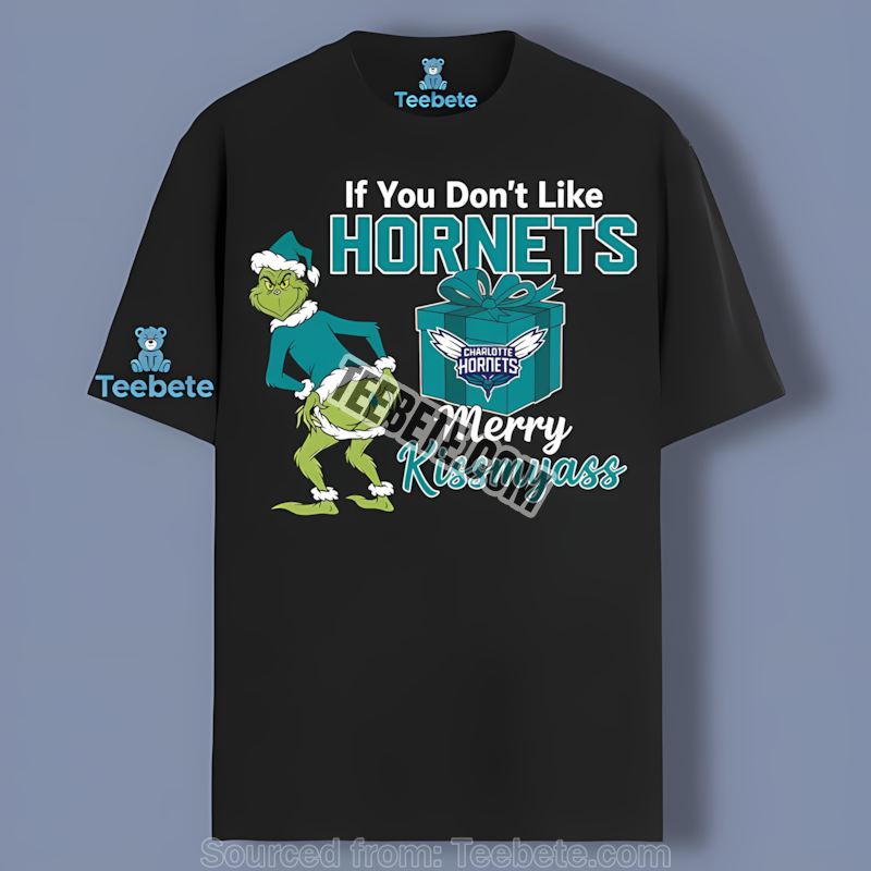 Grinch Wishes Merry Kissmyass Charlotte Hornets Style Shirt
