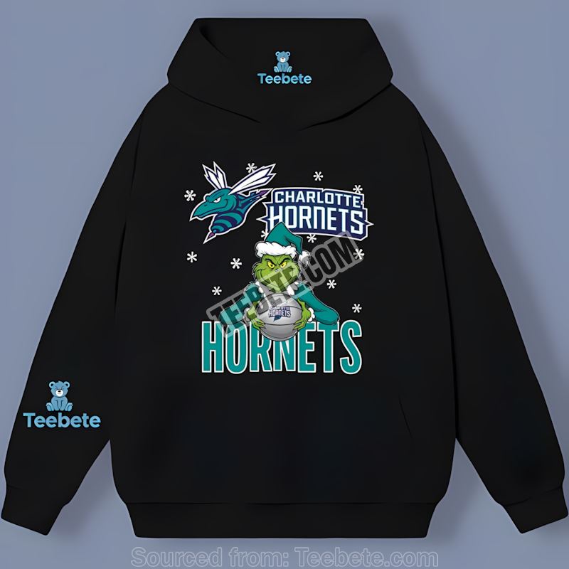 Grinch With Charlotte Hornets Helmet Naughty Mood Hoodie Grinch With Charlotte Hornets Helmet Naughty Mood Hoodie