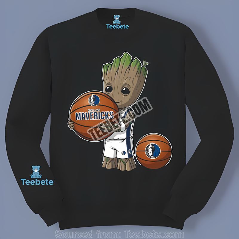 Groot Dallas Mavericks Basketball Printed Long Sleeve Groot Dallas Mavericks Basketball Printed Long Sleeve