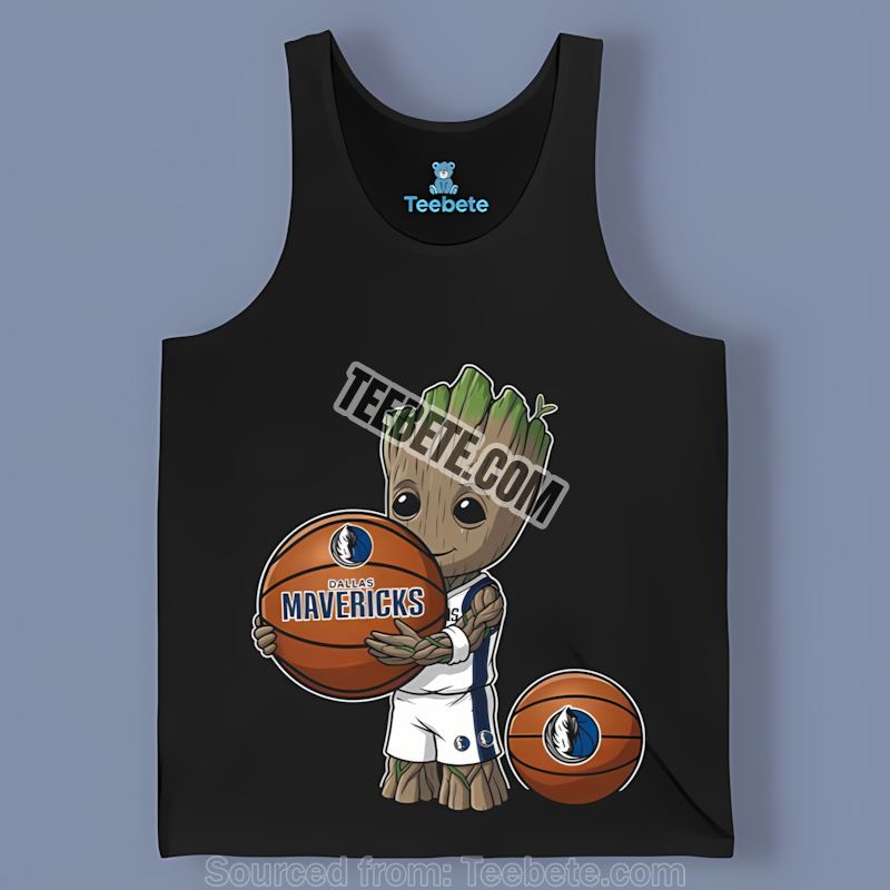 Groot Dallas Mavericks Basketball Printed Tanktop Groot Dallas Mavericks Basketball Printed Tanktop