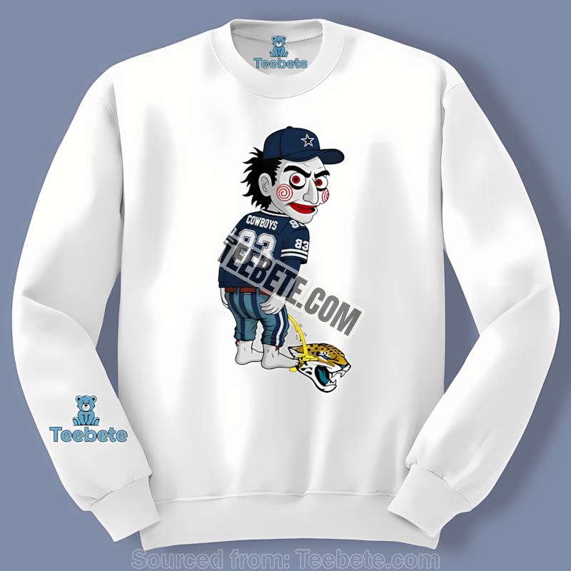 Halloween Dallas Cowboys Billy Puppet Jaguars Rivalry Long Sleeve Halloween Dallas Cowboys Billy Puppet Jaguars Rivalry Long Sleeve