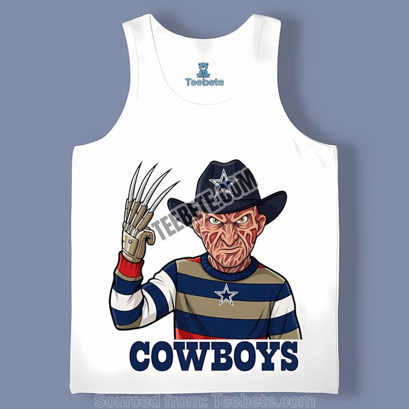 Halloween Dallas Cowboys Freddy Krueger Tanktop Halloween Dallas Cowboys Freddy Krueger Tanktop