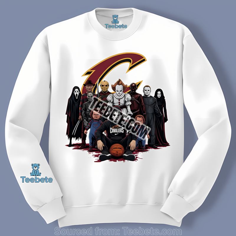 Halloween Horror Movie Cleveland Cavaliers Retro Long Sleeve Halloween Horror Movie Cleveland Cavaliers Retro Long Sleeve