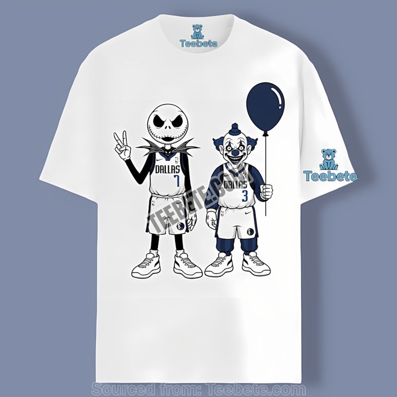 Halloween Jack Skellington And Pennywise Dallas Mavericks Statement Shirt