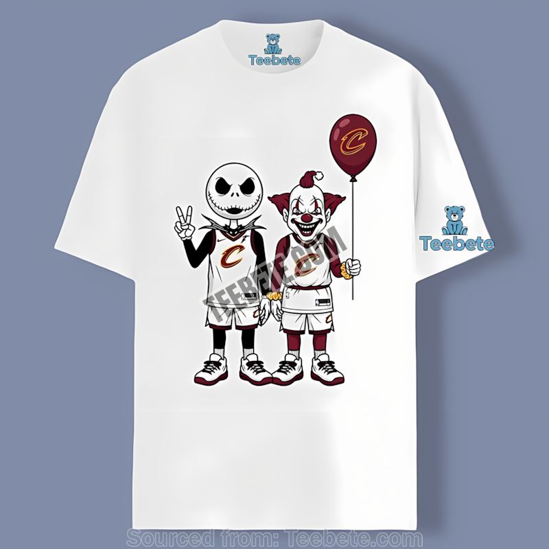Halloween Jack Skellington Pennywise Cleveland Cavaliers Adults Shirt
