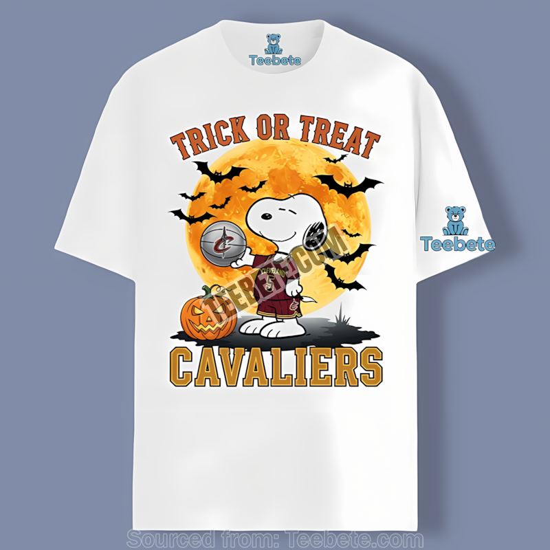 Halloween Snoopy Trick Or Treat Cleveland Cavaliers Trendy Shirt