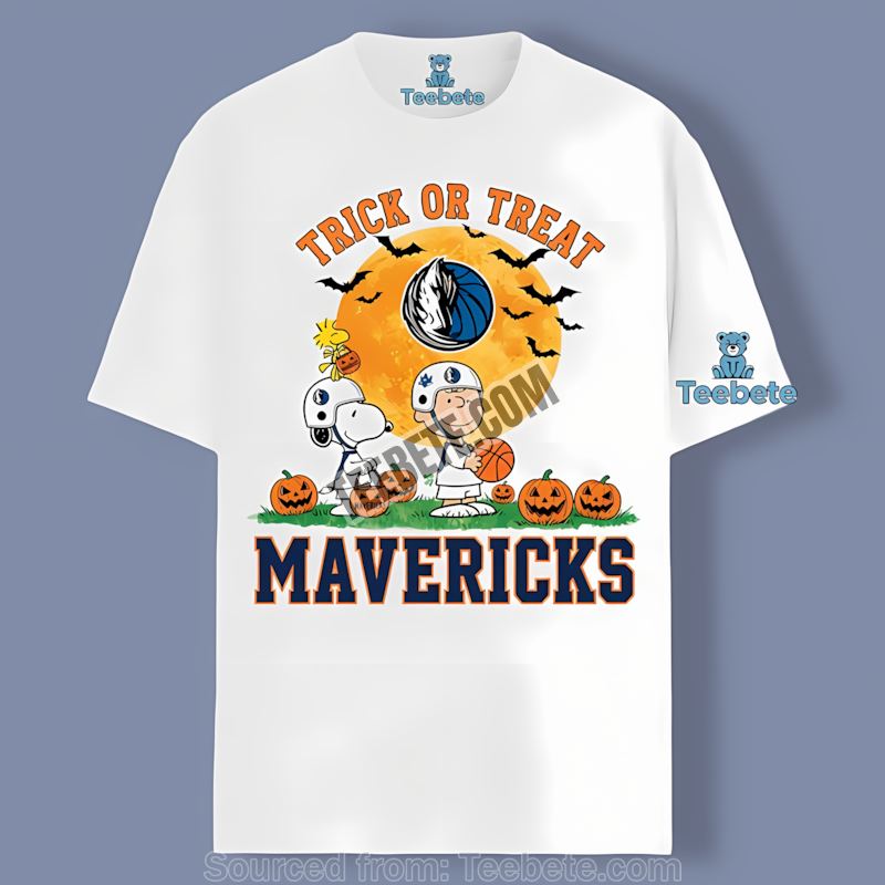 Halloween Trick Or Treat Charlie Brown Snoopy Dallas Mavericks Fashion Shirt