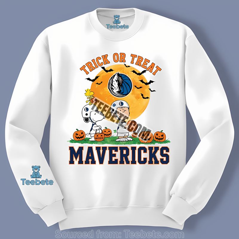 Halloween Trick Or Treat Charlie Brown Snoopy Dallas Mavericks Fashion Long Sleeve Halloween Trick Or Treat Charlie Brown Snoopy Dallas Mavericks Fashion Long Sleeve