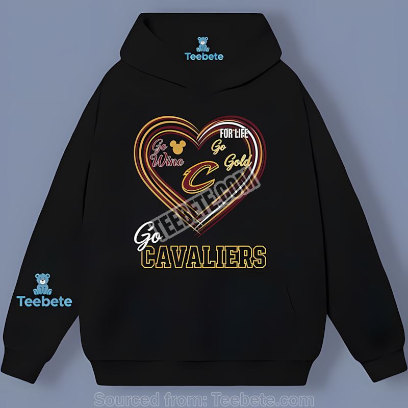 Heart Go Wine Go Gold Cleveland Cavaliers Color Hoodie Heart Go Wine Go Gold Cleveland Cavaliers Color Hoodie