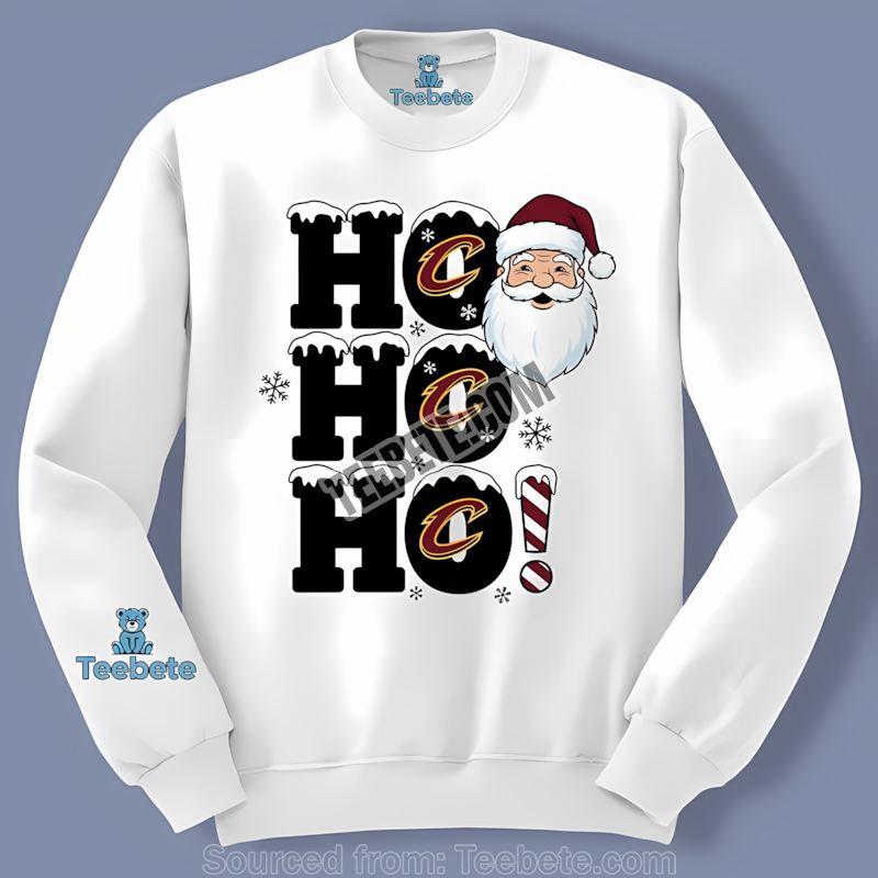 Ho Ho Ho Santa Cleveland Cavaliers Christmas Color Long Sleeve Ho Ho Ho Santa Cleveland Cavaliers Christmas Color Long Sleeve