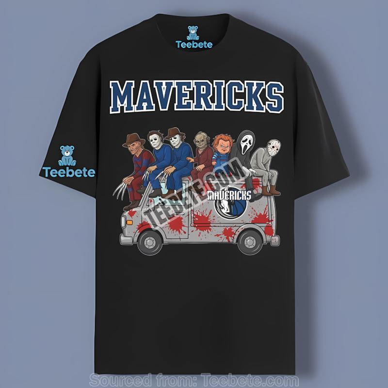 Horror Halloween Characters Dallas Mavericks On Bus Limited Edition Shirt