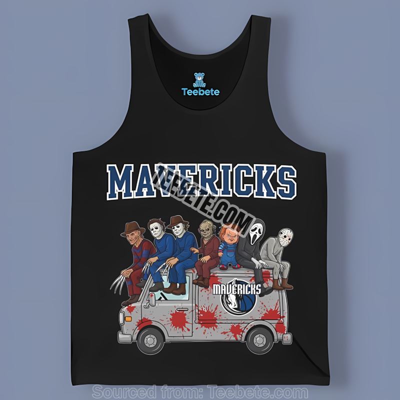 Horror Halloween Characters Dallas Mavericks On Bus Limited Edition Tanktop Horror Halloween Characters Dallas Mavericks On Bus Limited Edition Tanktop