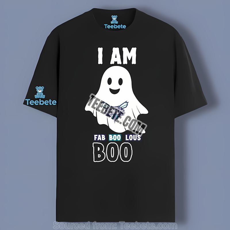I Am Fab Boo Lous With Charlotte Hornets Ghost Shirt