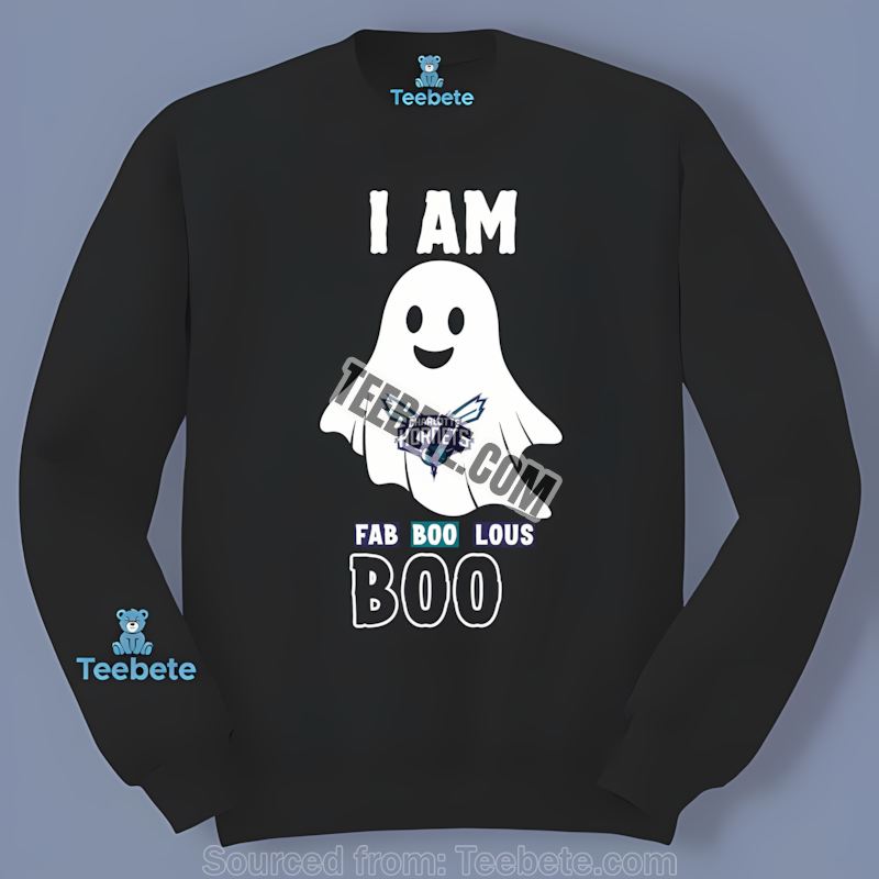 I Am Fab Boo Lous With Charlotte Hornets Ghost Long Sleeve I Am Fab Boo Lous With Charlotte Hornets Ghost Long Sleeve