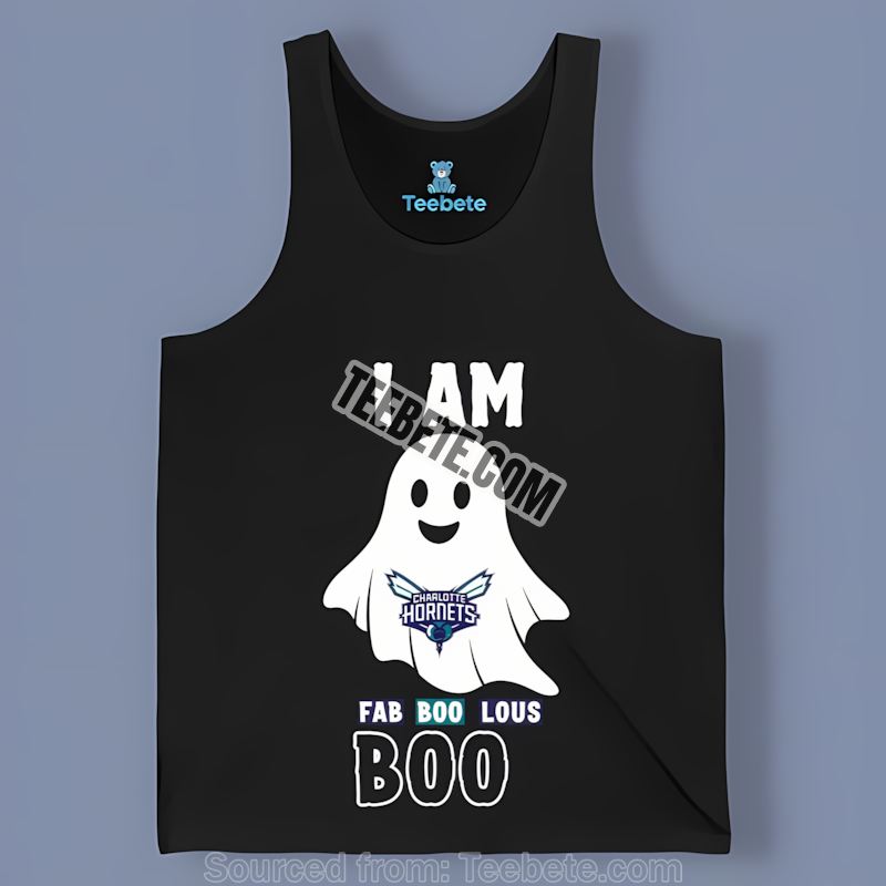 I Am Fab Boo Lous With Charlotte Hornets Ghost Tanktop I Am Fab Boo Lous With Charlotte Hornets Ghost Tanktop