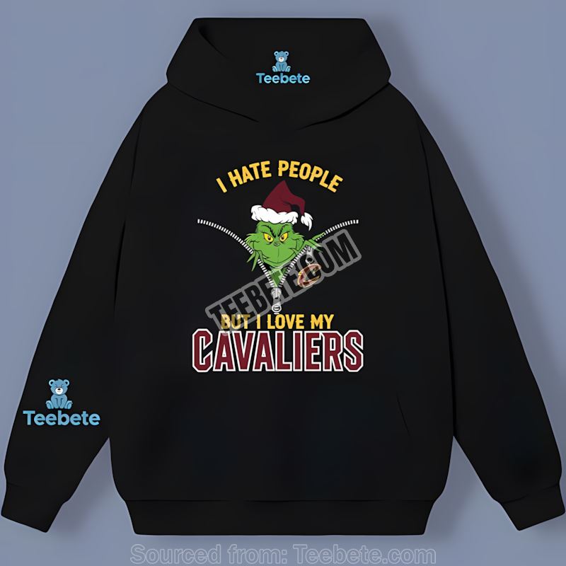 I Hate People Love My Cleveland Cavaliers Grinch Hoodie I Hate People Love My Cleveland Cavaliers Grinch Hoodie