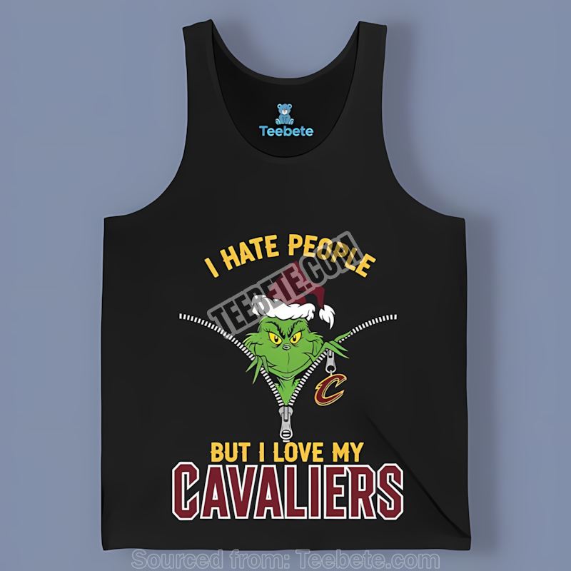 I Hate People Love My Cleveland Cavaliers Grinch Tanktop I Hate People Love My Cleveland Cavaliers Grinch Tanktop