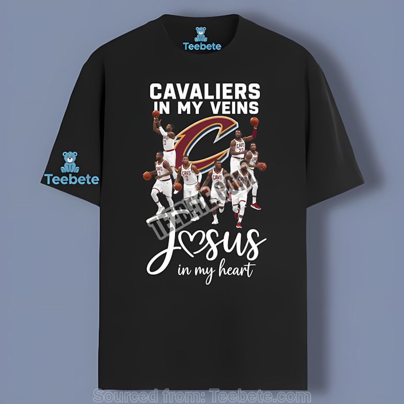 In My Veins Jesus Cleveland Cavaliers Heart Shirt