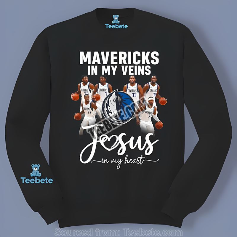 In My Veins Jesus Dallas Mavericks In My Heart Trendy Long Sleeve In My Veins Jesus Dallas Mavericks In My Heart Trendy Long Sleeve