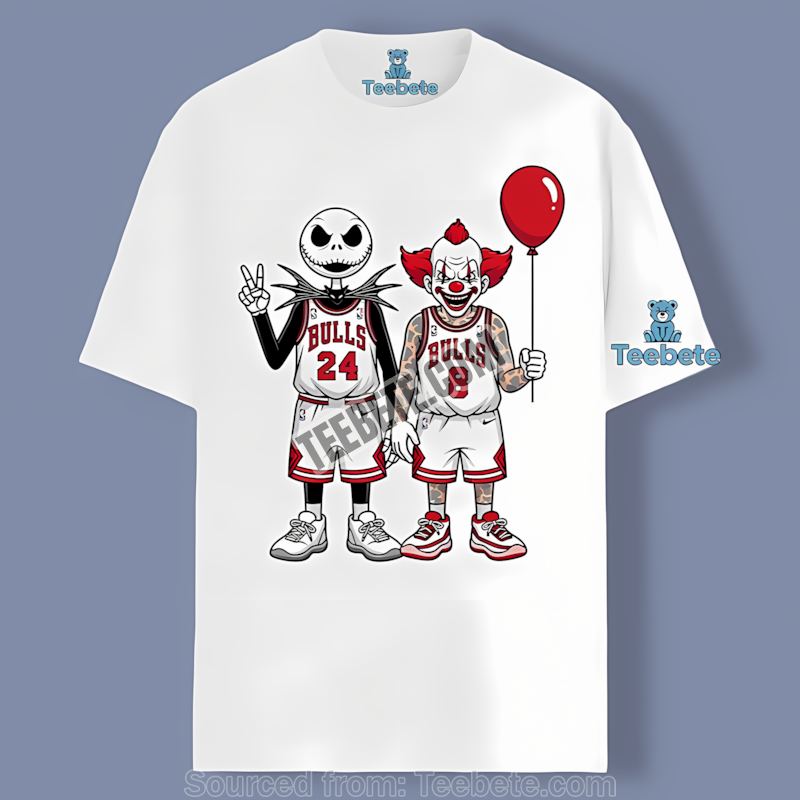 Jack And Pennywise Rock Chicago Bulls Halloween Shirt