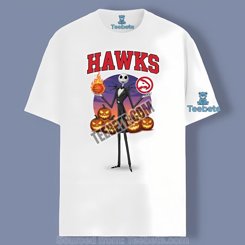 Jack Skellington Atlanta Hawks Halloween Color Shirt
