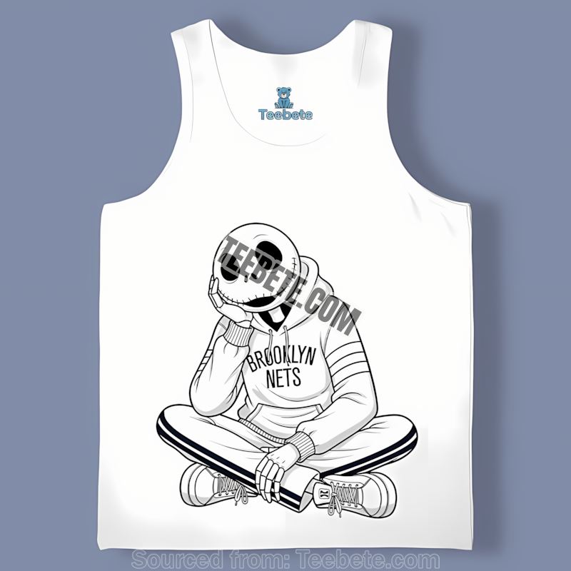 Jack Skellington Brooklyn Nets Hoodie Cotton Tanktop Jack Skellington Brooklyn Nets Hoodie Cotton Tanktop