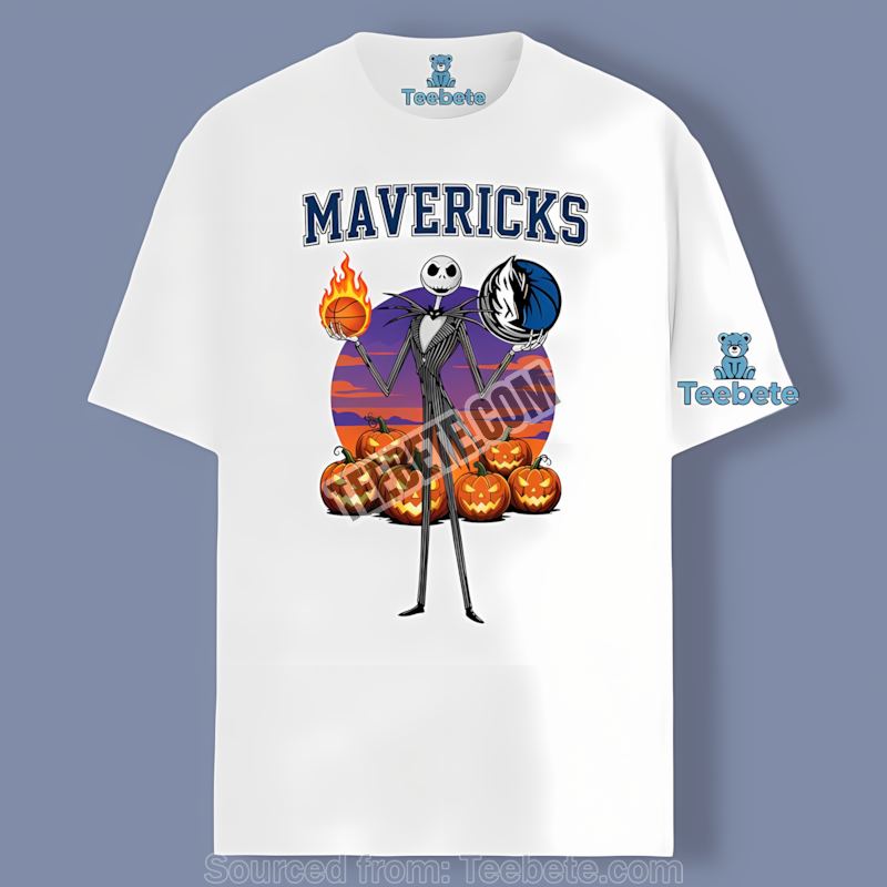 Jack Skellington Dallas Mavericks Halloween Crewneck Shirt