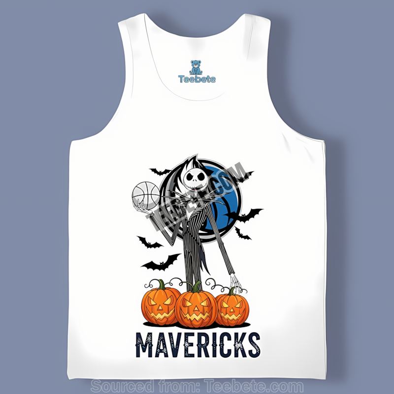 Jack Skellington Dallas Mavericks Halloween Pumpkin Soft Tanktop Jack Skellington Dallas Mavericks Halloween Pumpkin Soft Tanktop