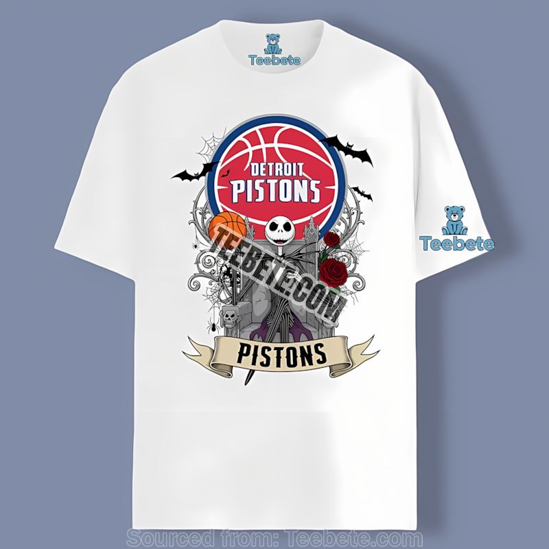 Jack Skellington Detroit Pistons Throne Regular Shirt