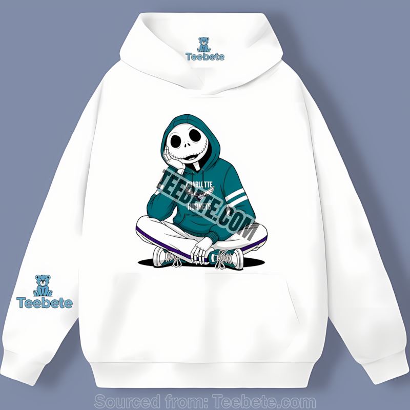 Jack Skellington In Charlotte Hornets Hoodie Hoodie Jack Skellington In Charlotte Hornets Hoodie Hoodie