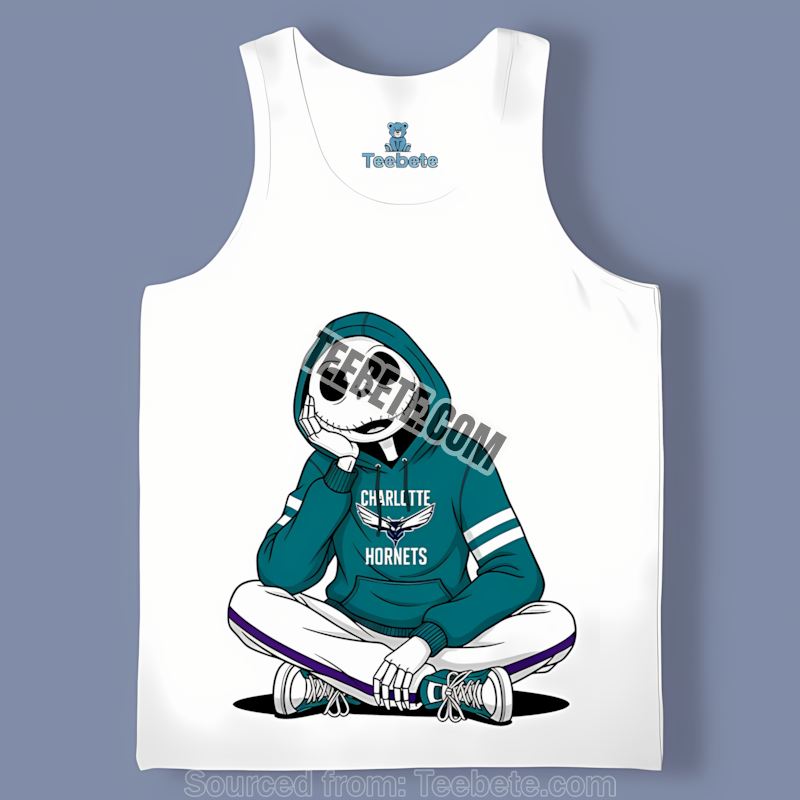 Jack Skellington In Charlotte Hornets Hoodie Tanktop Jack Skellington In Charlotte Hornets Hoodie Tanktop