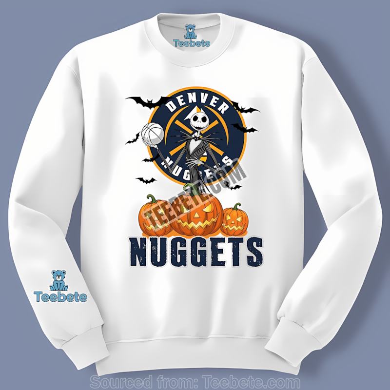 Jack Skellington Pumpkin Denver Nuggets Classic Long Sleeve Jack Skellington Pumpkin Denver Nuggets Classic Long Sleeve